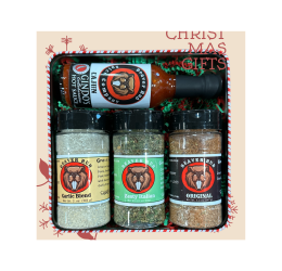 Christmas Gift Set 1 – Hot Sauce and 3 Spice Blends
