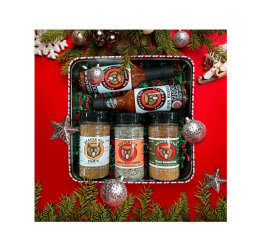 Christmas Gift Set 3 – 2 Hot Sauces / 3 Seasonings