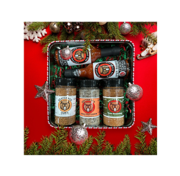 Christmas Gift Set 3 – 2 Hot Sauces / 3 Seasonings