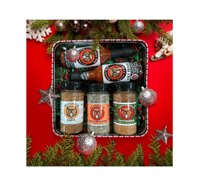 Christmas Gift Set 3 – 2 Hot Sauces / 3 Seasonings